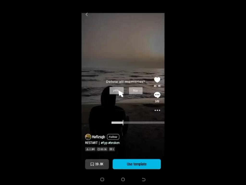 Delete All Memories Capcut Template