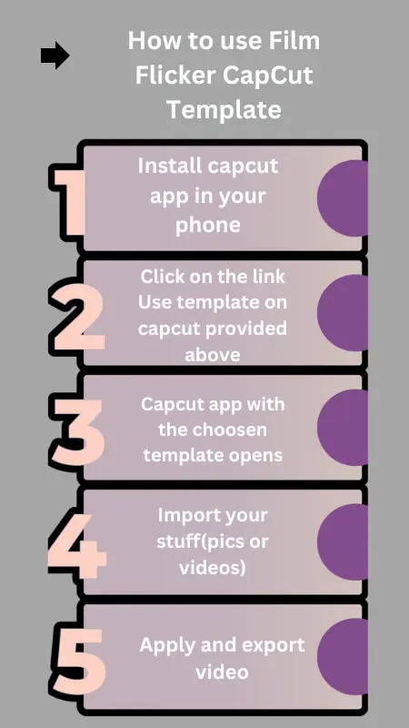 film flicker capcut template