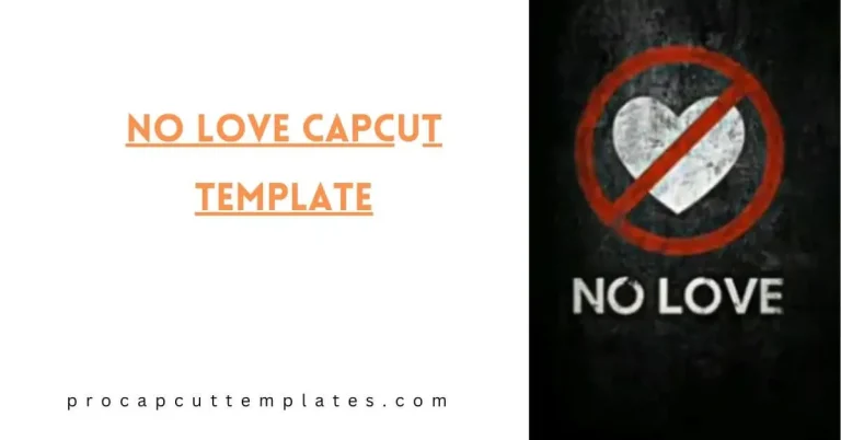 No Love CapCut Template