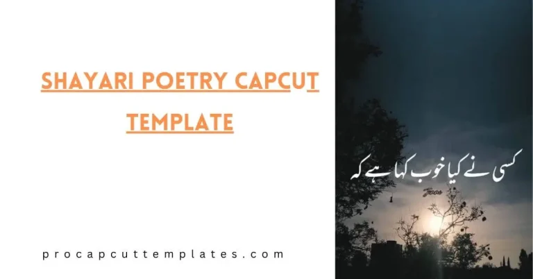 CapCut Shayari Poetry Template