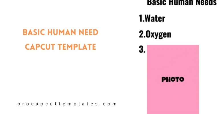 CapCut Basic Human Need Template