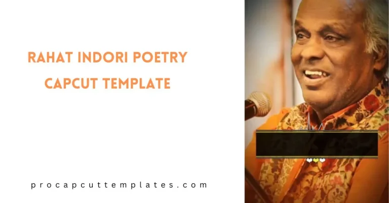 CapCut Rahat Indori Poetry Template