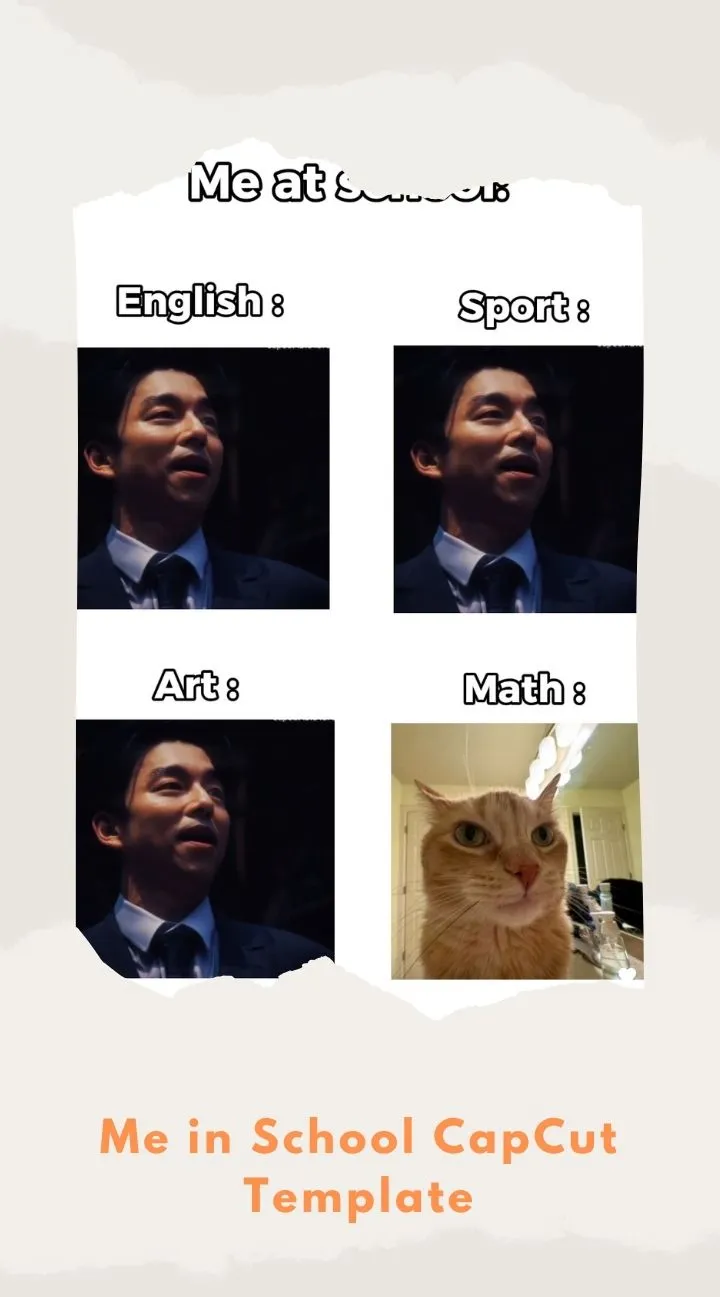 CapCut Me in School Template