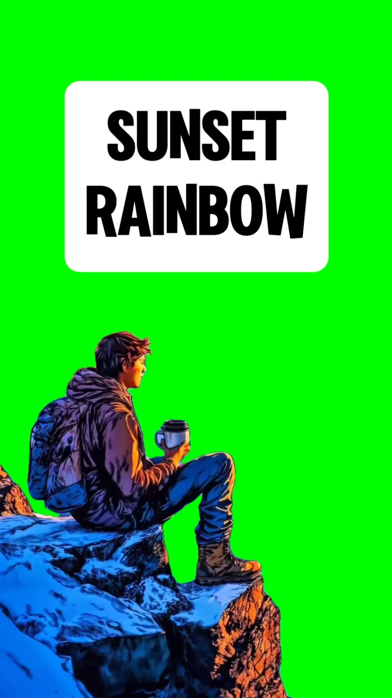 CapCut Sunset Rainbow Template
