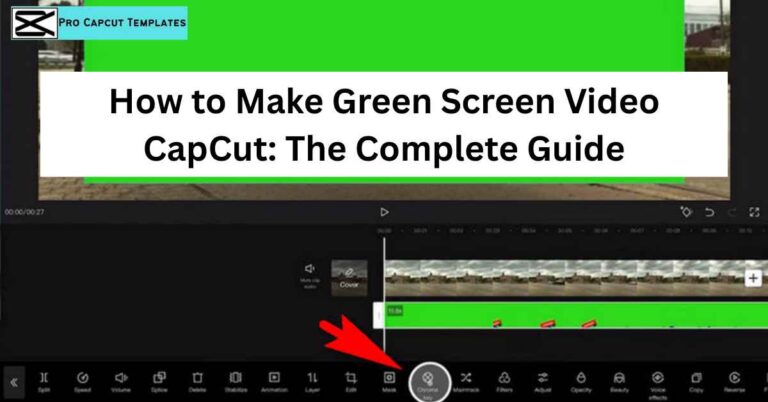 how to make green screen video capcut